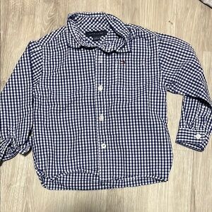 Tommy Hilfiger Kids Blue Checkered Shirt 2T